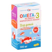 Омега-3 из дик камчат лосося Детям с 3лет (апельсин) 300мг капсулы №84 БАД